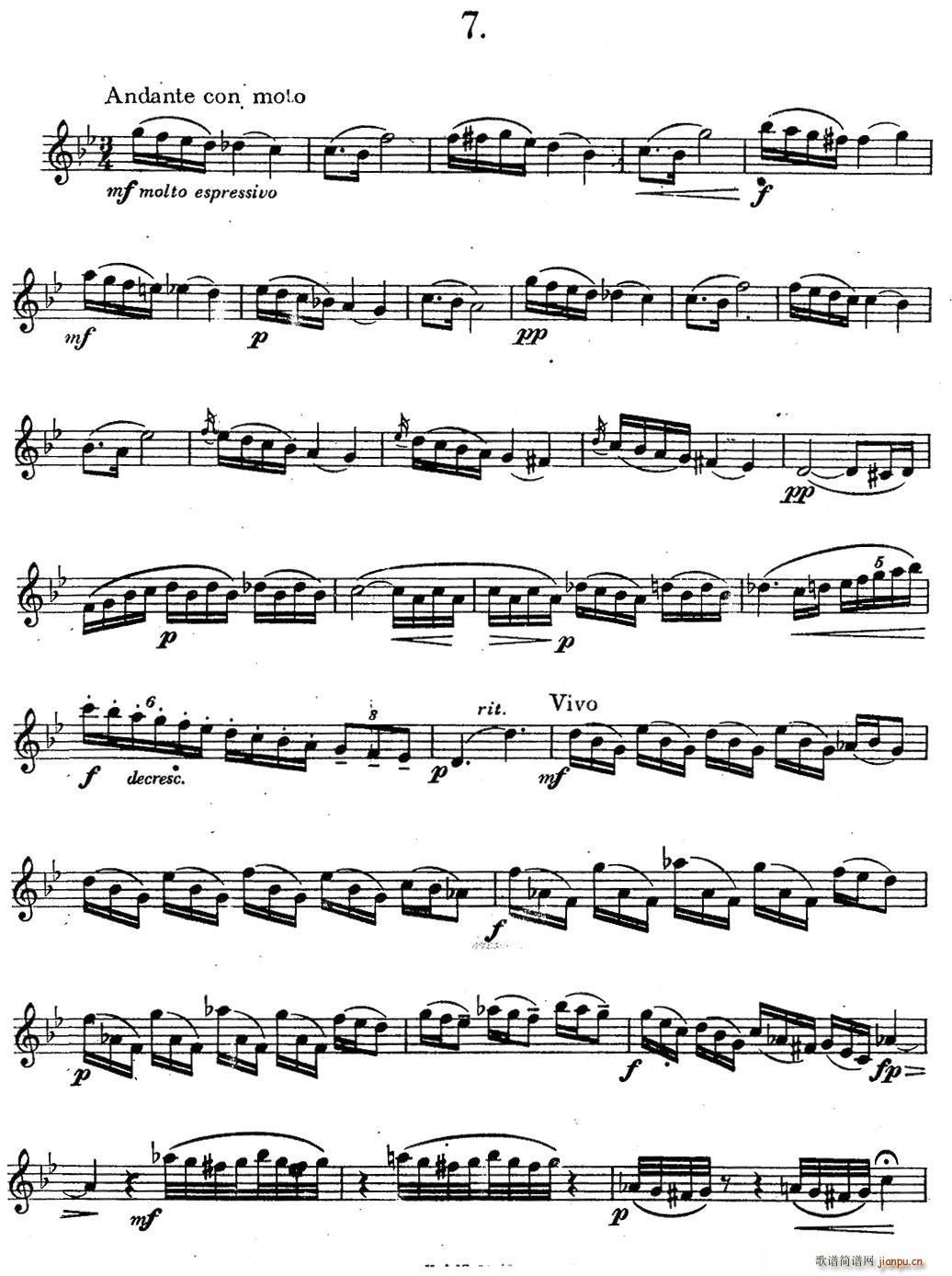 未知 《奇特克-萨克斯练习曲之七（ETUDY PRO SAXOPHON - FR ZITRK.op.3）》简谱