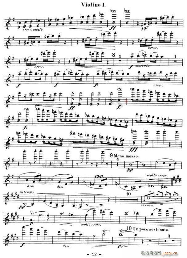 未知 《Symphony No.9 in E Minor, Op.95》简谱