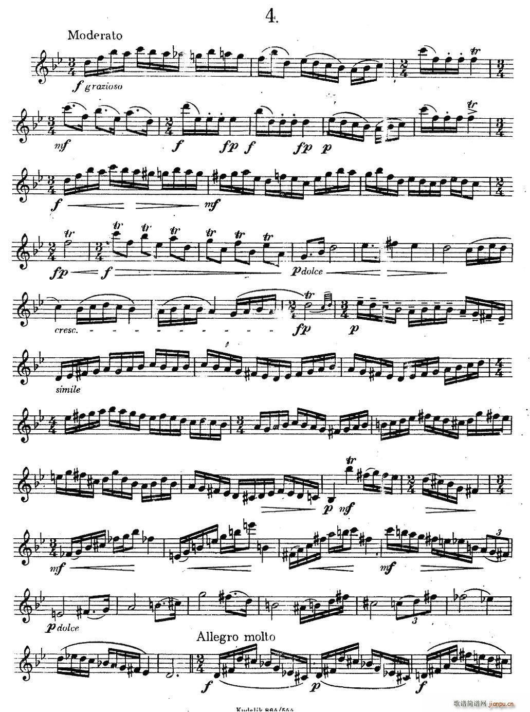 未知 《奇特克-萨克斯练习曲之四（ETUDY PRO SAXOPHON - FR ZITRK.op.3）》简谱