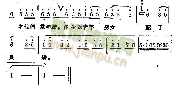 未知 《自由结婚比蜜甜》简谱