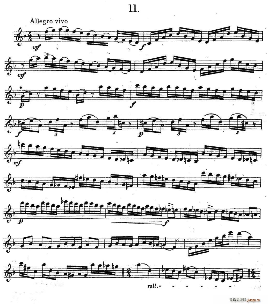 未知 《奇特克-萨克斯练习曲之11（ETUDY PRO SAXOPHON - FR ZITRK.op.3）》简谱