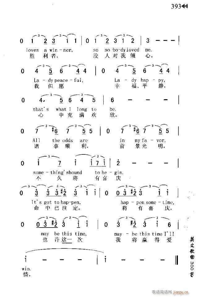 未知 《MAY BE THIS TIME（也许这一次）》简谱