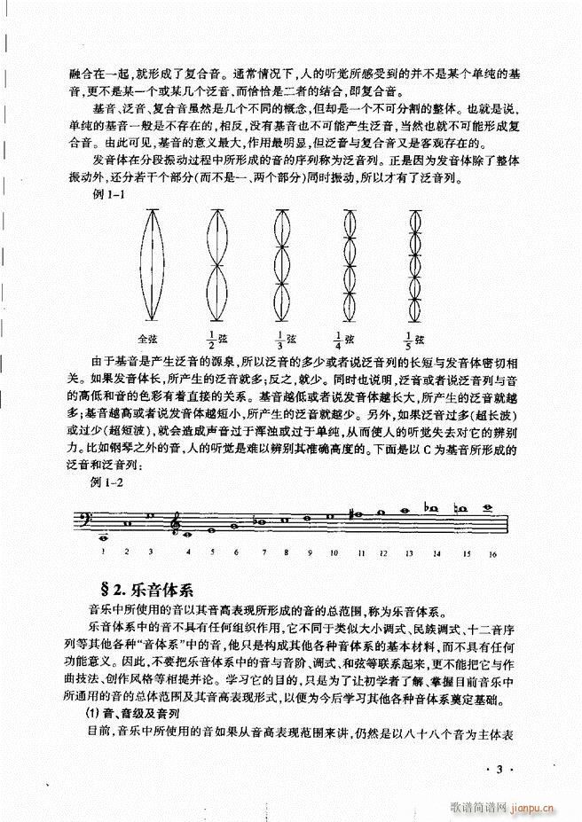 未知 《新音乐基础理论教程 （）目录前言1-60》简谱