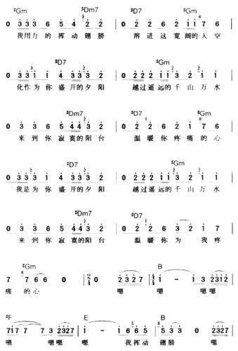 未知 《方向*》简谱