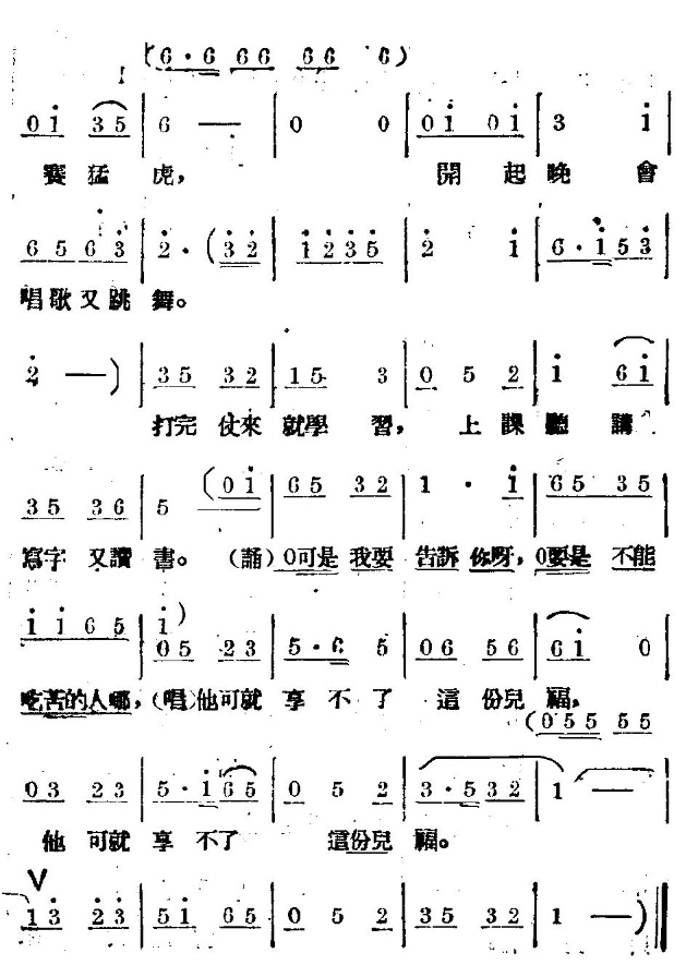 未知 《说起游击队》简谱