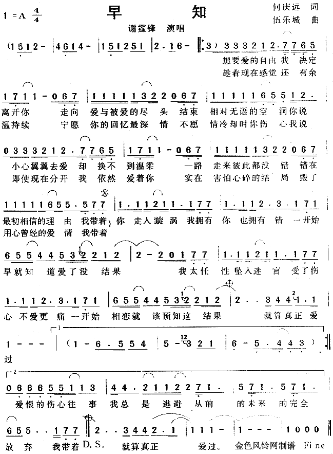 谢霆锋成名曲图片