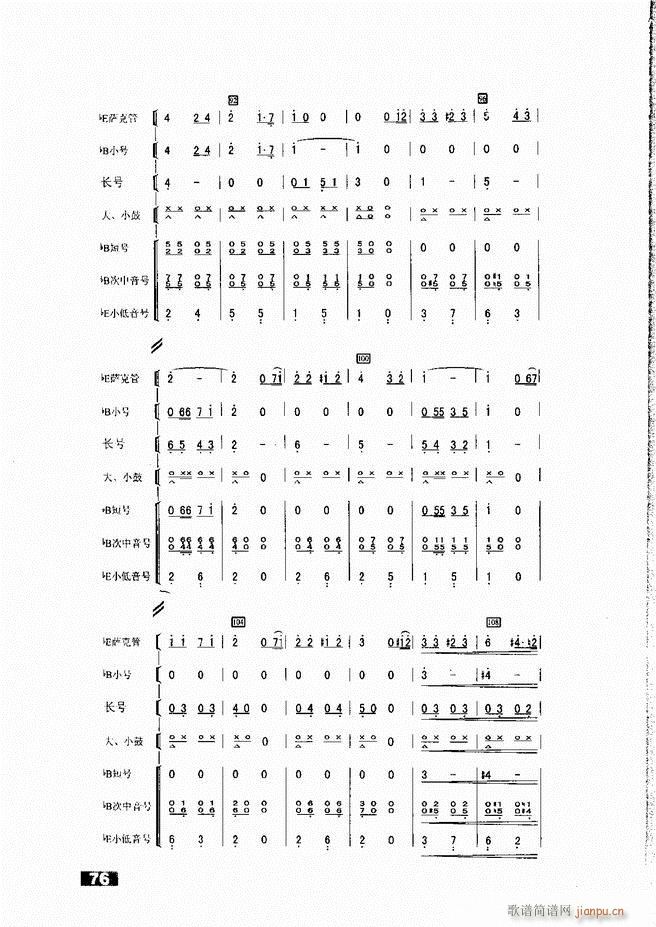 未知 《怎样建立小型军乐队51-104》简谱