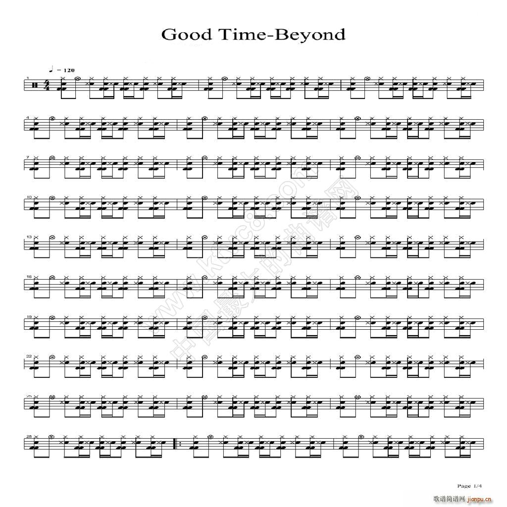 未知 《Good Time-beyond（架子 ）》简谱