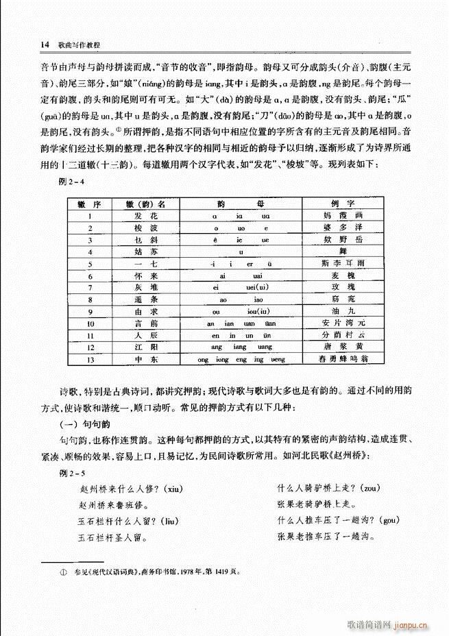 未知 《歌曲写作教程 前言目录1-60》简谱