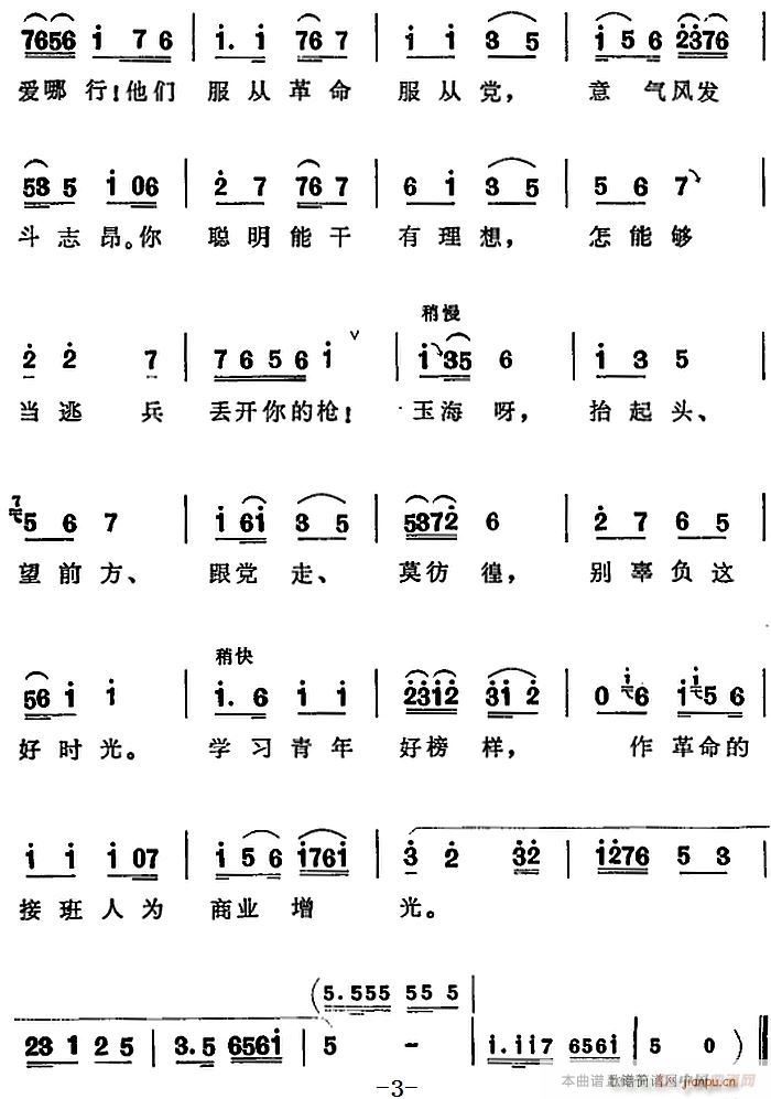 王永祥 《向阳商店》简谱