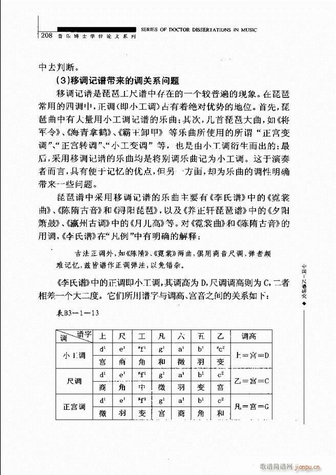 未知 《中国工尺谱研究 181-240》简谱