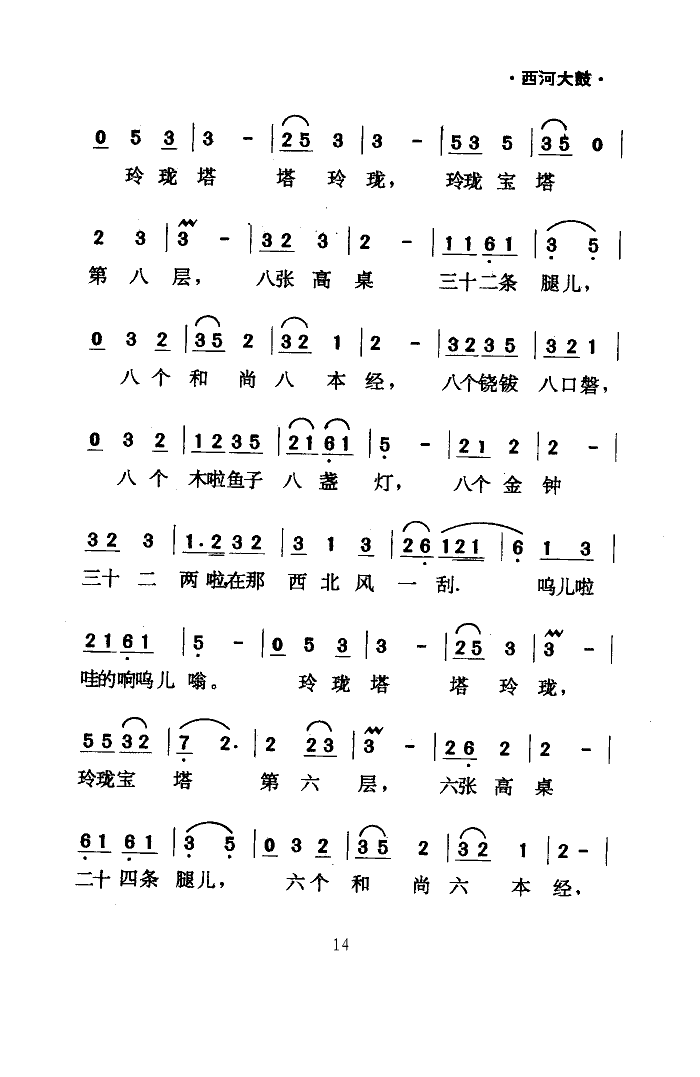 马增芬 《绕口令(西河大鼓)》简谱