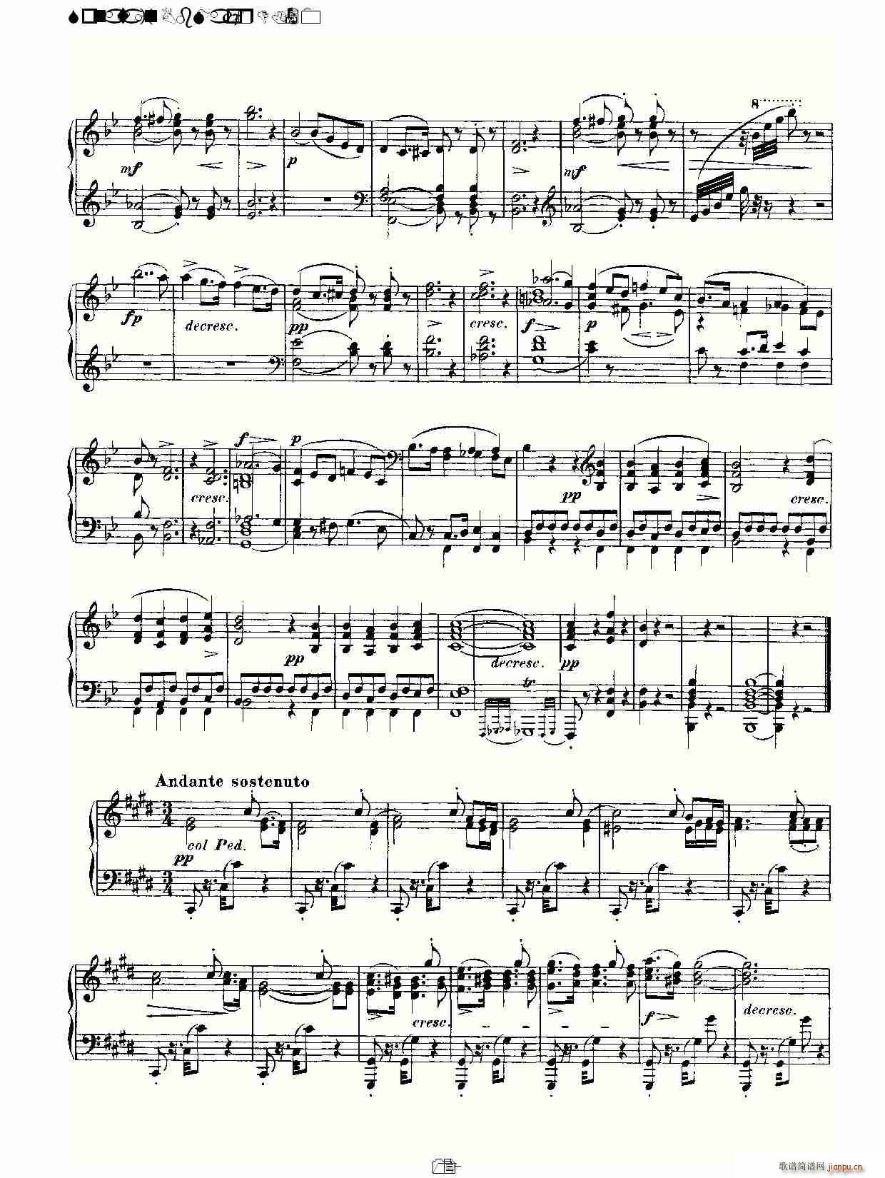 朴素传幽真 《Sonata in Bb Major D.960（Bb大调奏鸣曲 D.960）》简谱