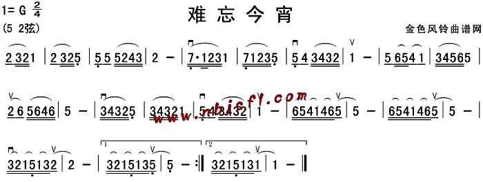 未知 《难忘今宵》简谱