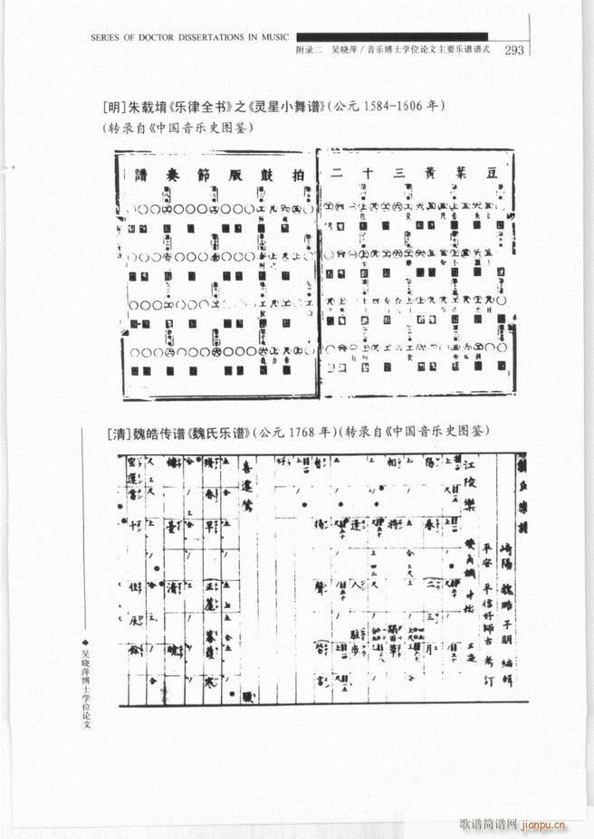 未知 《中国工尺谱研究 241-310》简谱