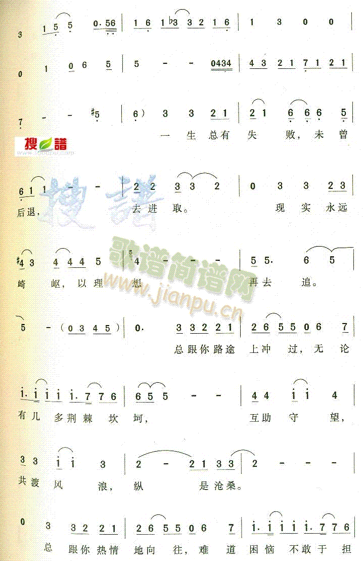 未知 《仍然是要闯》简谱