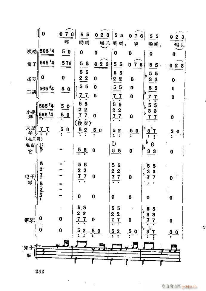 未知 《自然组合的小乐队配器指南241-282》简谱