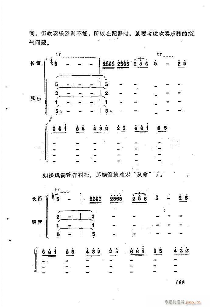 未知 《自然组合的小乐队配器指南121-160》简谱