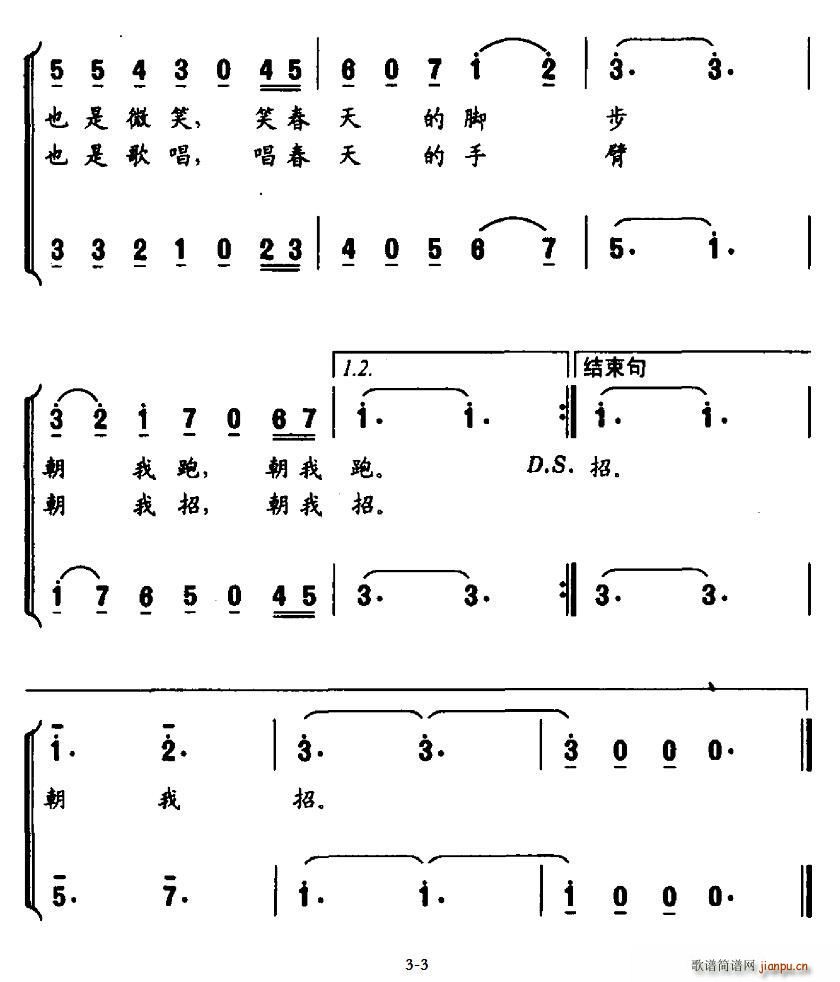 陆军曲   陆军 张婷 《雪花飘（张婷词 、合唱）》简谱