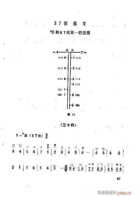 未知 《板胡演奏法81-100》简谱