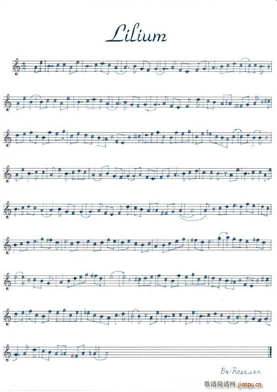 kayo kondo 《Lilium 其他》简谱