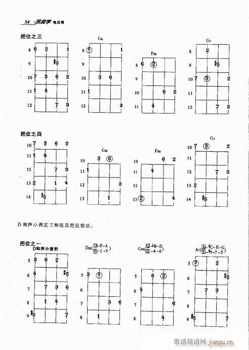 未知 《跟我学电贝司41-60》简谱