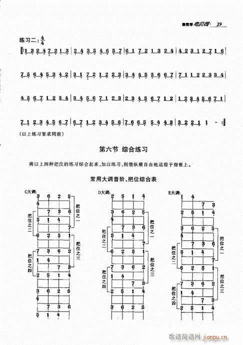 未知 《跟我学电贝司21-40》简谱