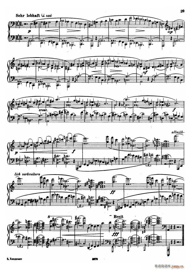 未知 《Hindemith - Sonata No 1 Sonata No 1 -》简谱