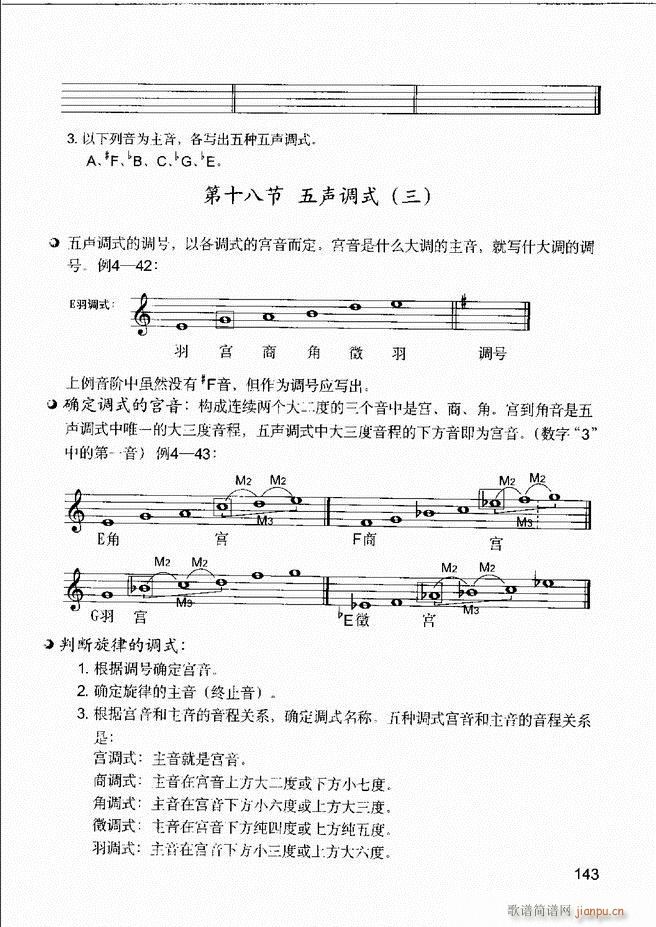 未知 《音乐基本知识 乐理常识、和声基础、键盘实践121-180》简谱