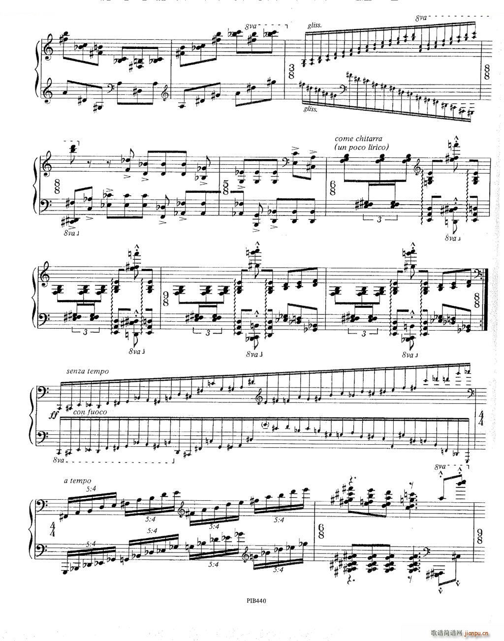 未知 《Ginastera - Sonata No 3 Sonata No 3 -》简谱