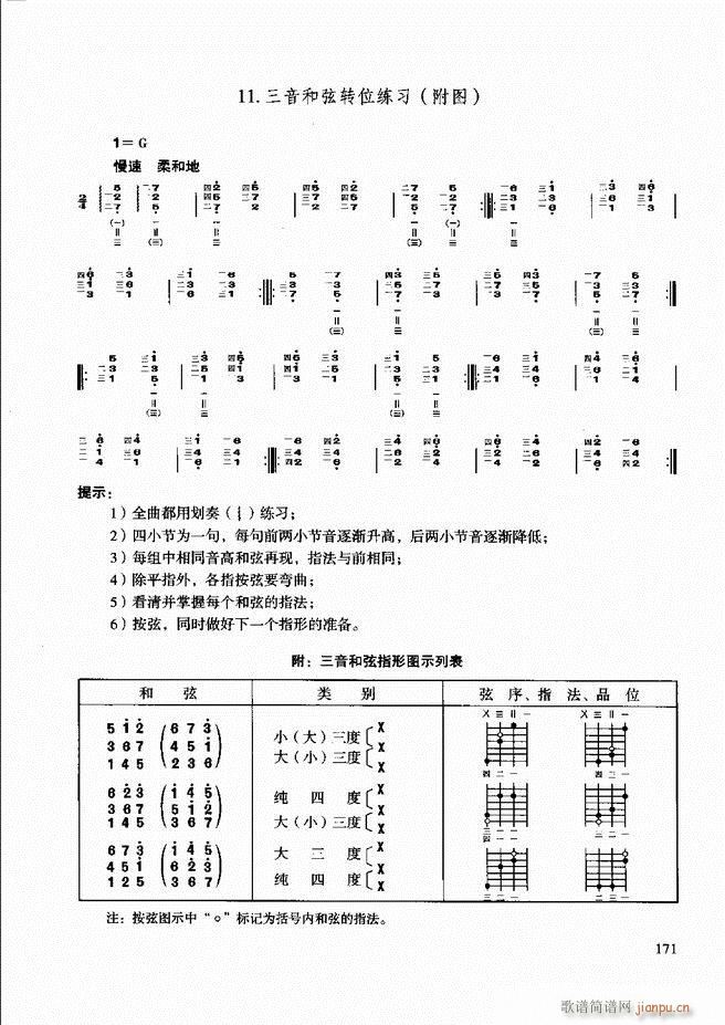 未知 《柳琴演奏教程 技巧与练习121-180》简谱