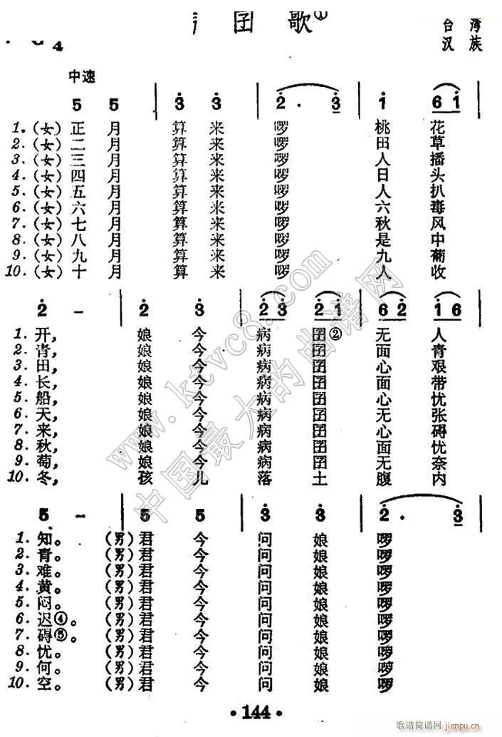 未知 《病囝歌（台湾民歌）1》简谱