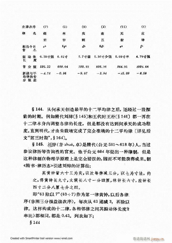 未知 《律学（第三次修订版）121-180》简谱