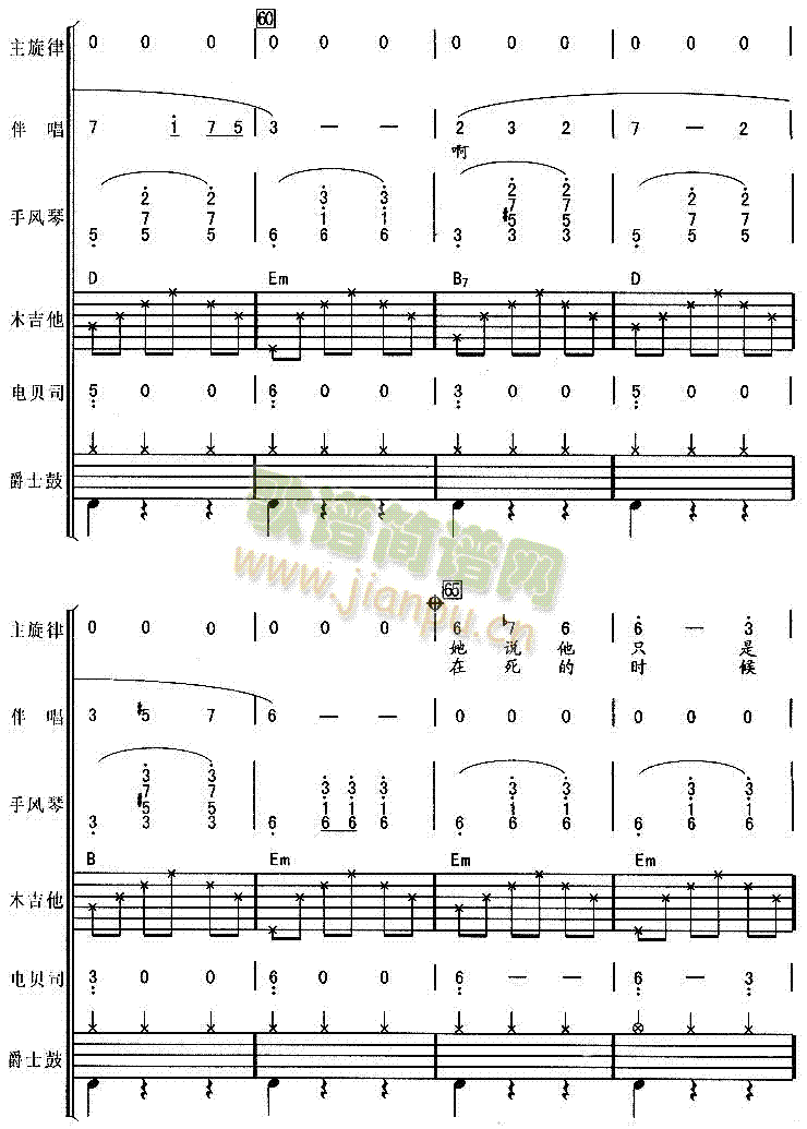 未知 《白桦林（华尔兹）》简谱