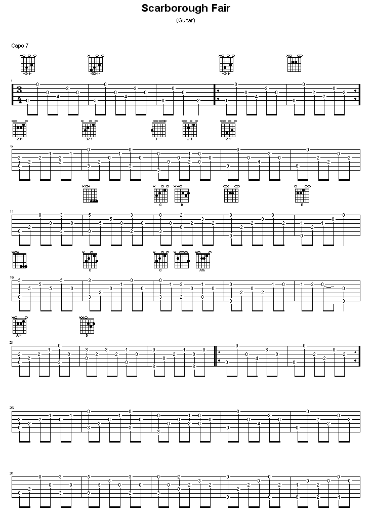 保罗-西蒙Simon & Garfunkel   发布: 2005-7-10 ?? 网评:  (71票) 《scarborough_fair-独奏》简谱