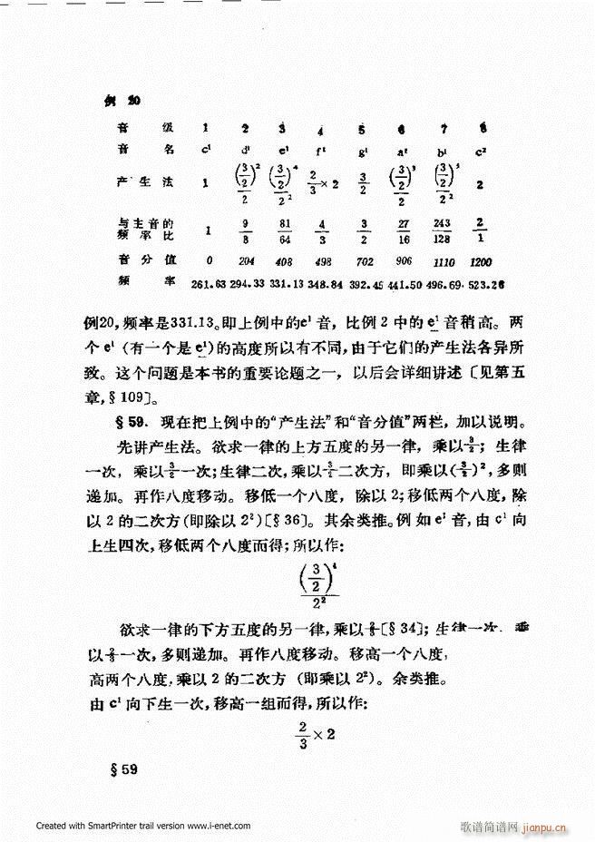 未知 《律学（第三次修订版）目录前言1-60》简谱