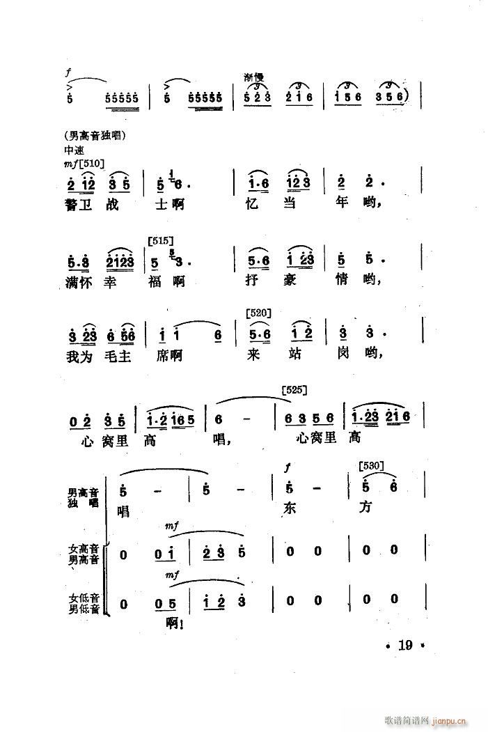 未知 《永不下岗（舞蹈音乐）》简谱