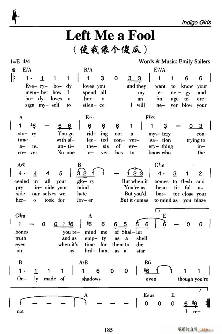 未知 《Left Me a Fool（使我像个傻瓜）》简谱