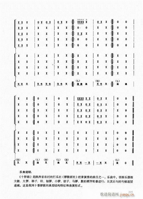 未知 《民族打击乐演奏教程201-220》简谱