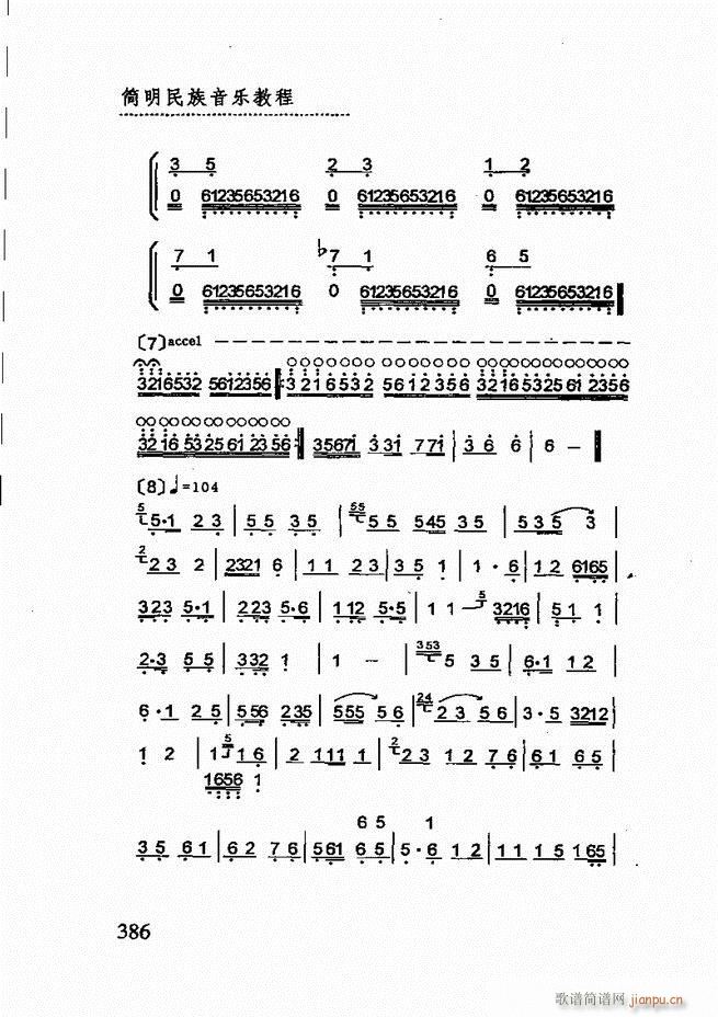 未知 《简明民族音乐教程361-432》简谱