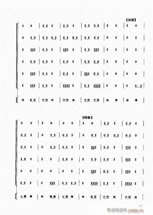 未知 《民族打击乐演奏教程161-180》简谱