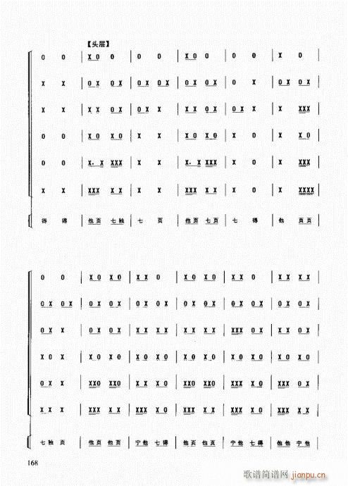 未知 《民族打击乐演奏教程161-180》简谱