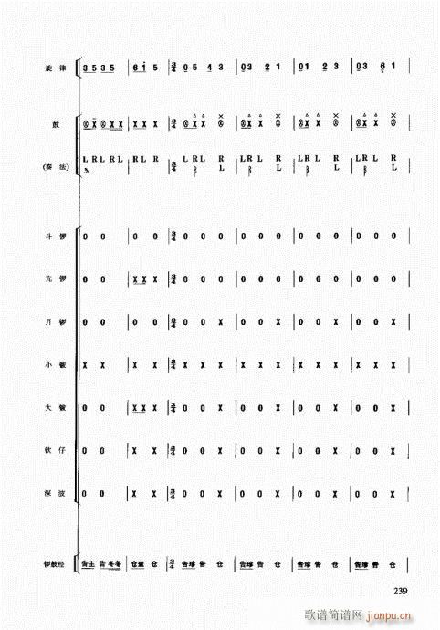 未知 《民族打击乐演奏教程221-247页》简谱