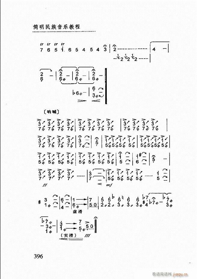 未知 《简明民族音乐教程361-432》简谱