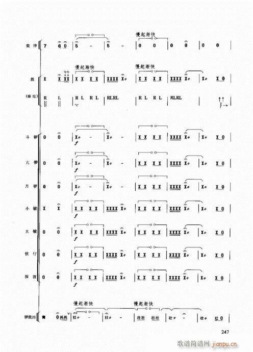 未知 《民族打击乐演奏教程221-247页》简谱