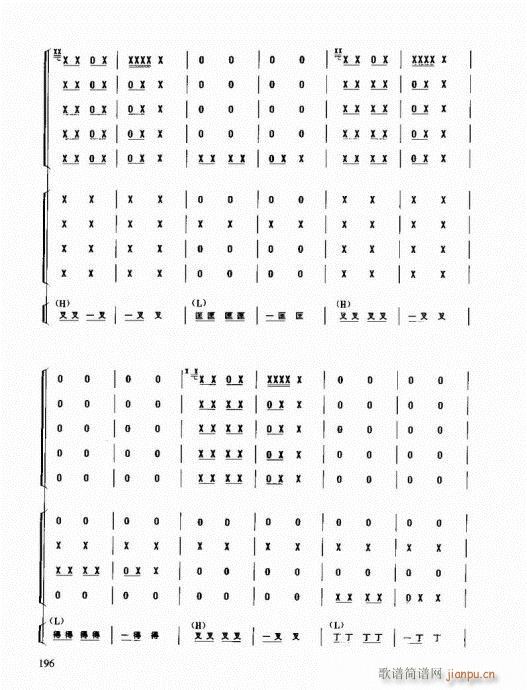 未知 《民族打击乐演奏教程181-200》简谱