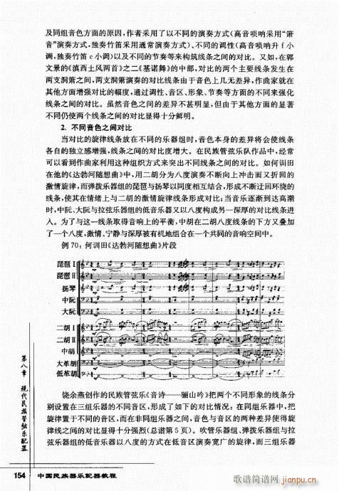 未知 《中国民族器乐配器教程142-166》简谱