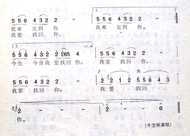 牛宝林 《西北恋情》简谱