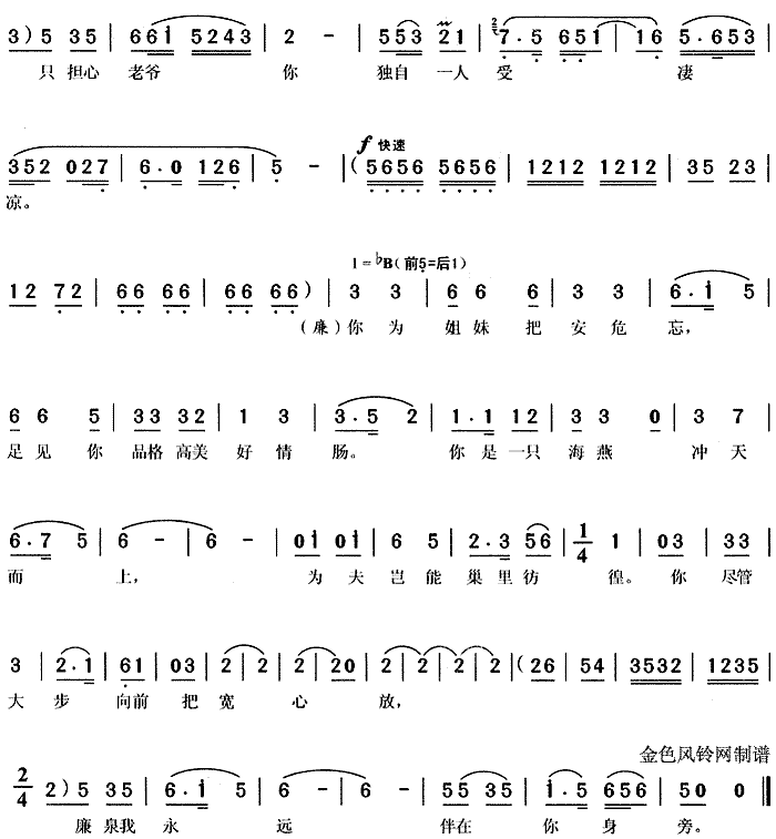 请原谅 《风雨丽人行》简谱