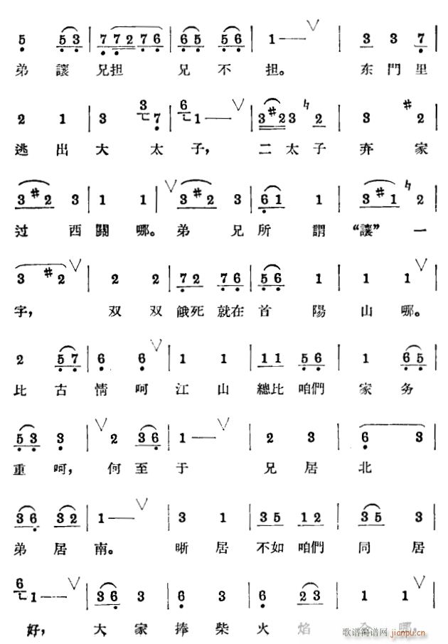 未知 《和睦家庭2》简谱